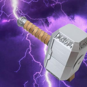 Mjolnir Hammer 3D Printed MTG Commander Deckbox with Runic Dice Set Works for Pokemon Yu-Gi-Oh! trading card games