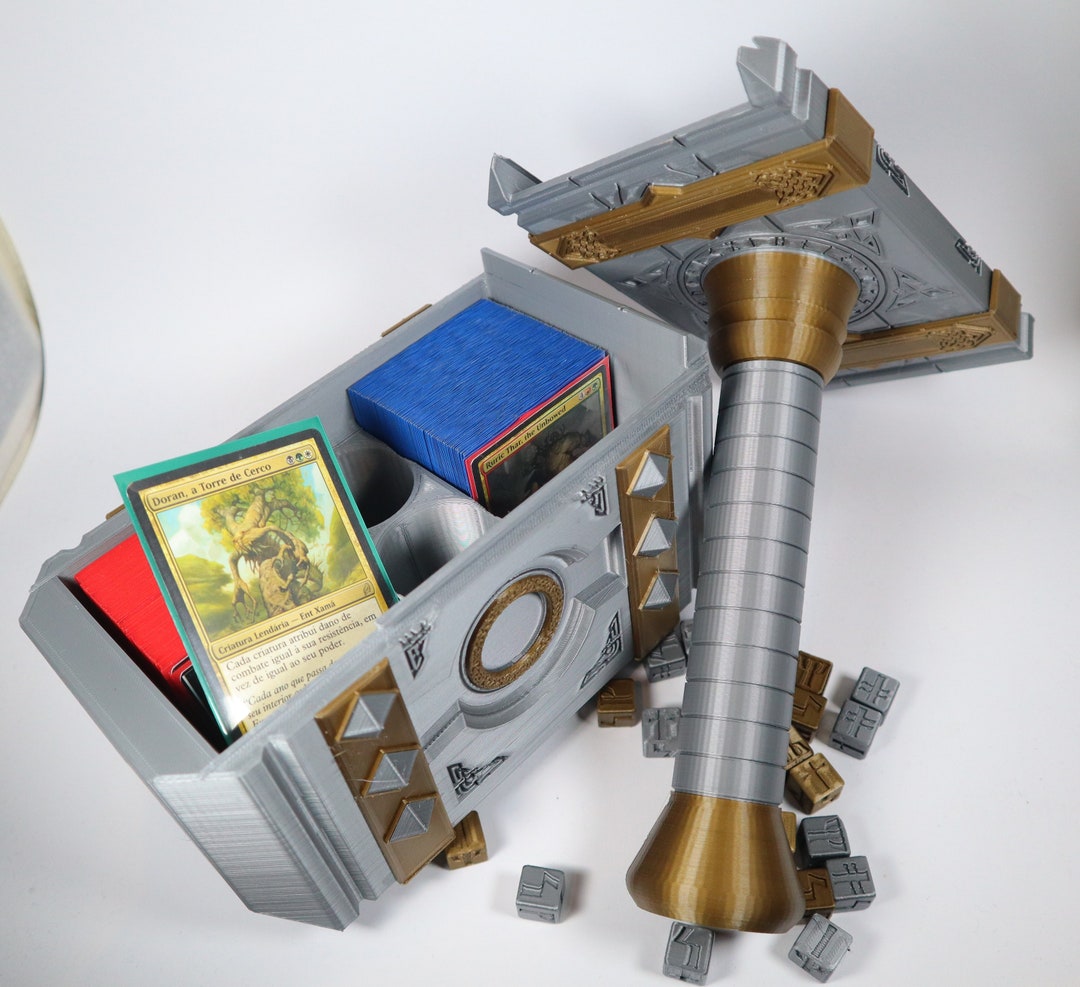 Double Deck Colossus Hammer MTG Commander Deck Box Works for Pokemon Yu