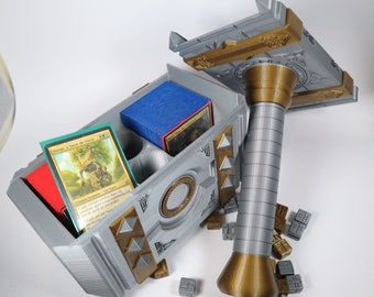 Double Deck Colossus Hammer MTG Commander Deck Box Works for Pokemon Yu-Gi-Oh! trading card games
