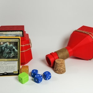 Skyrim Health Potion Deckbox - Inspirado en Minor Health Potion Works para Pokémon Yu-Gi-Oh! o juegos de cartas coleccionables de Magic the Gathering