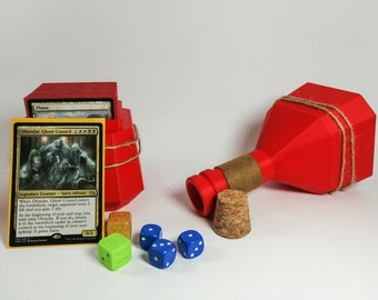 Skyrim Health Potion Deckbox - Inspired by Minor Health Potion Works for Pokemon Yu-Gi-Oh! or Magic the Gathering trading card games