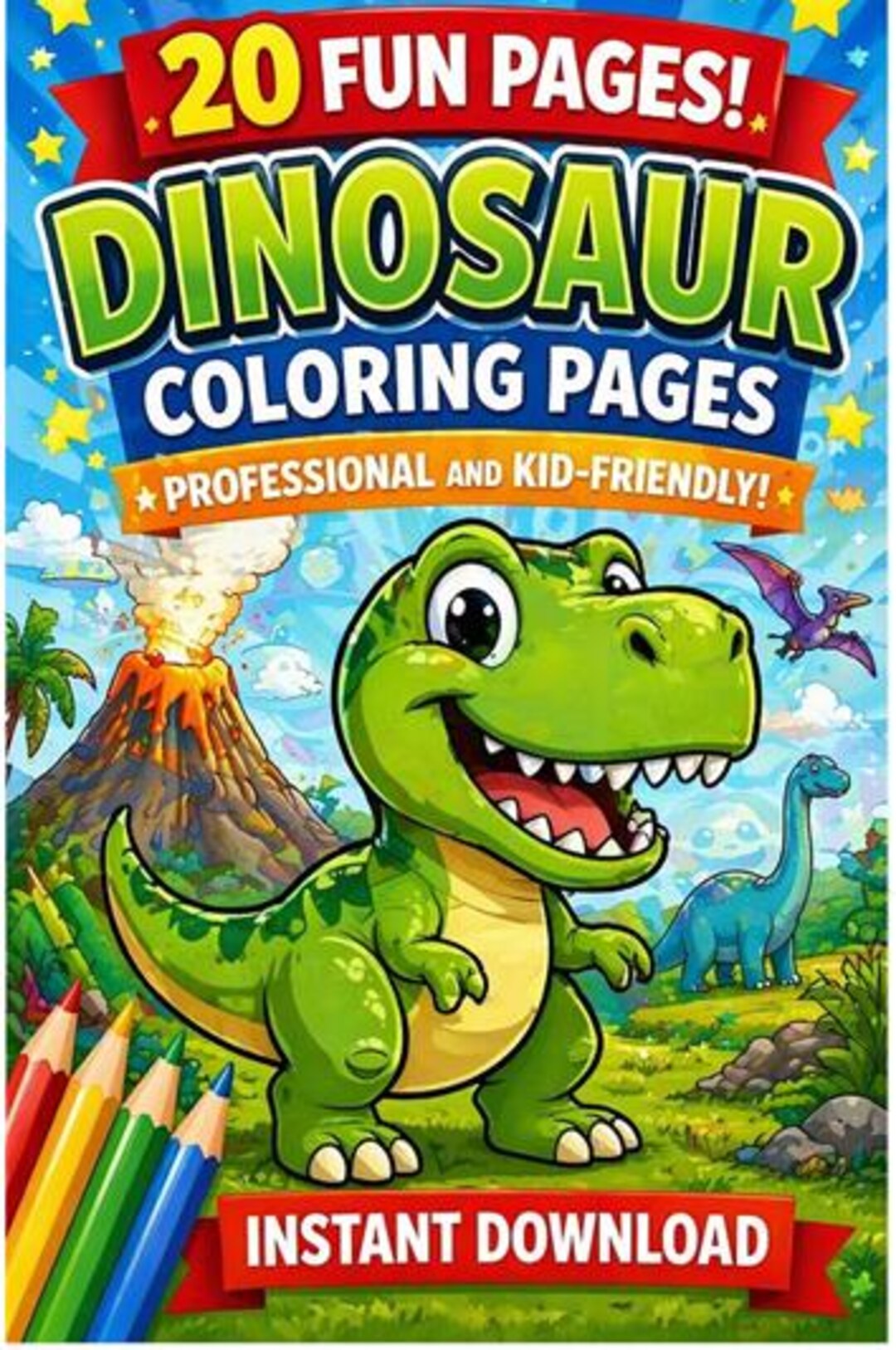 Dinosaur Coloring Pages for Kids | 20 Fun Printable Dino Activity ...
