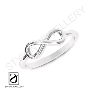 Infinity silver ring, luck ring, 925 Sterling Silver ring, Valentine&#39;s Day Gift, Handmade Jewelry, Ring For Women, Minimalist Ring