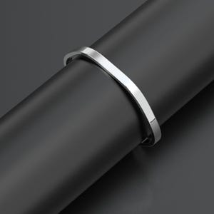 Sterling Silver Cuff Bracelet: Minimalist 925 Silver Bangle