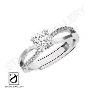925 Sterling Silver Adjustable ring, Engagement ring for her, Gift for her, propose ring