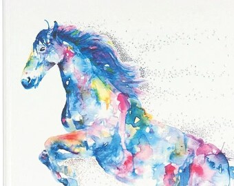 Watercolor Horse Hardcover Journal