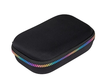 Black Rainbow Zipper Storage Case