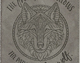 Lone Wolf Faux Leather Journal