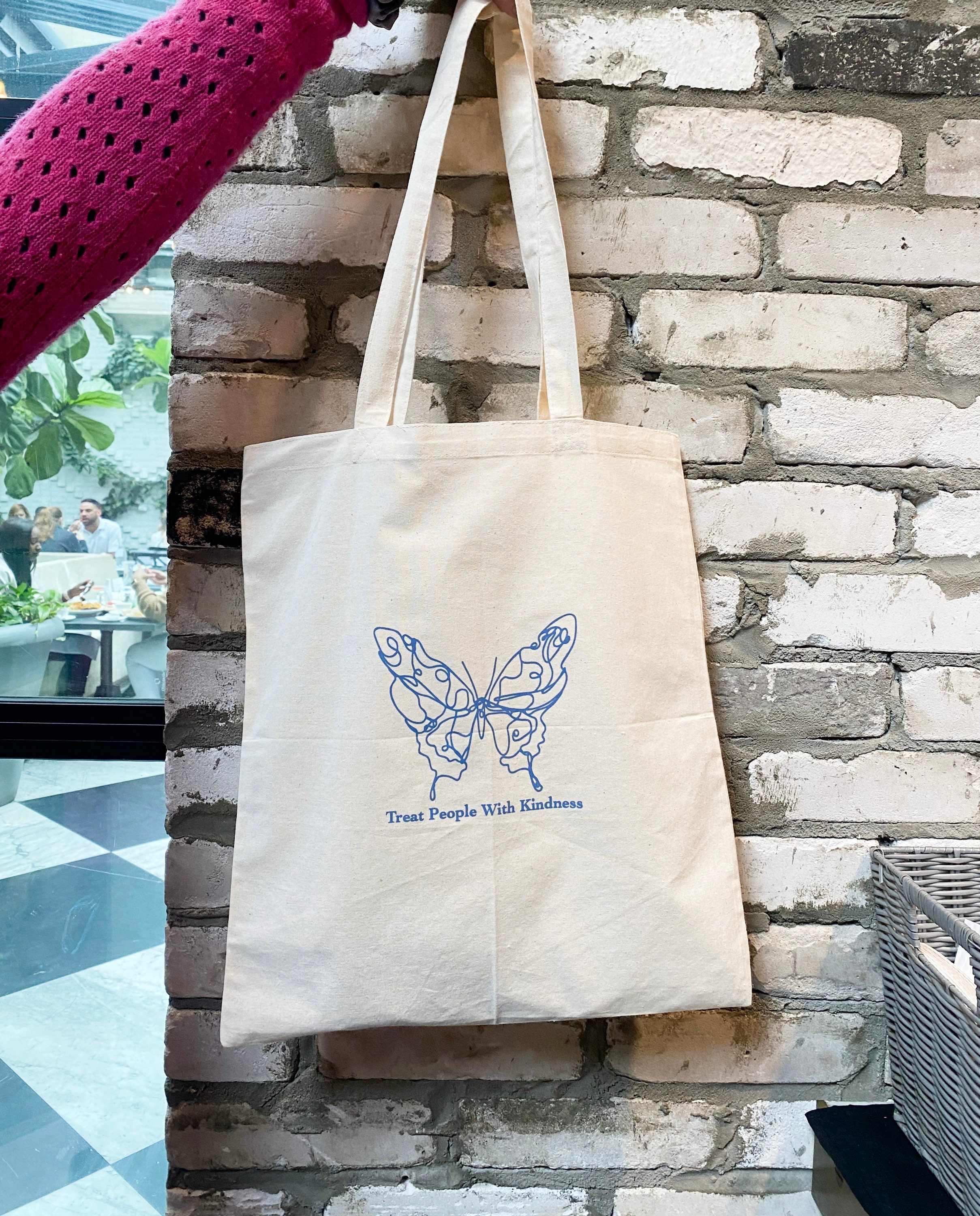 Treat people with kindness outlet tote bag