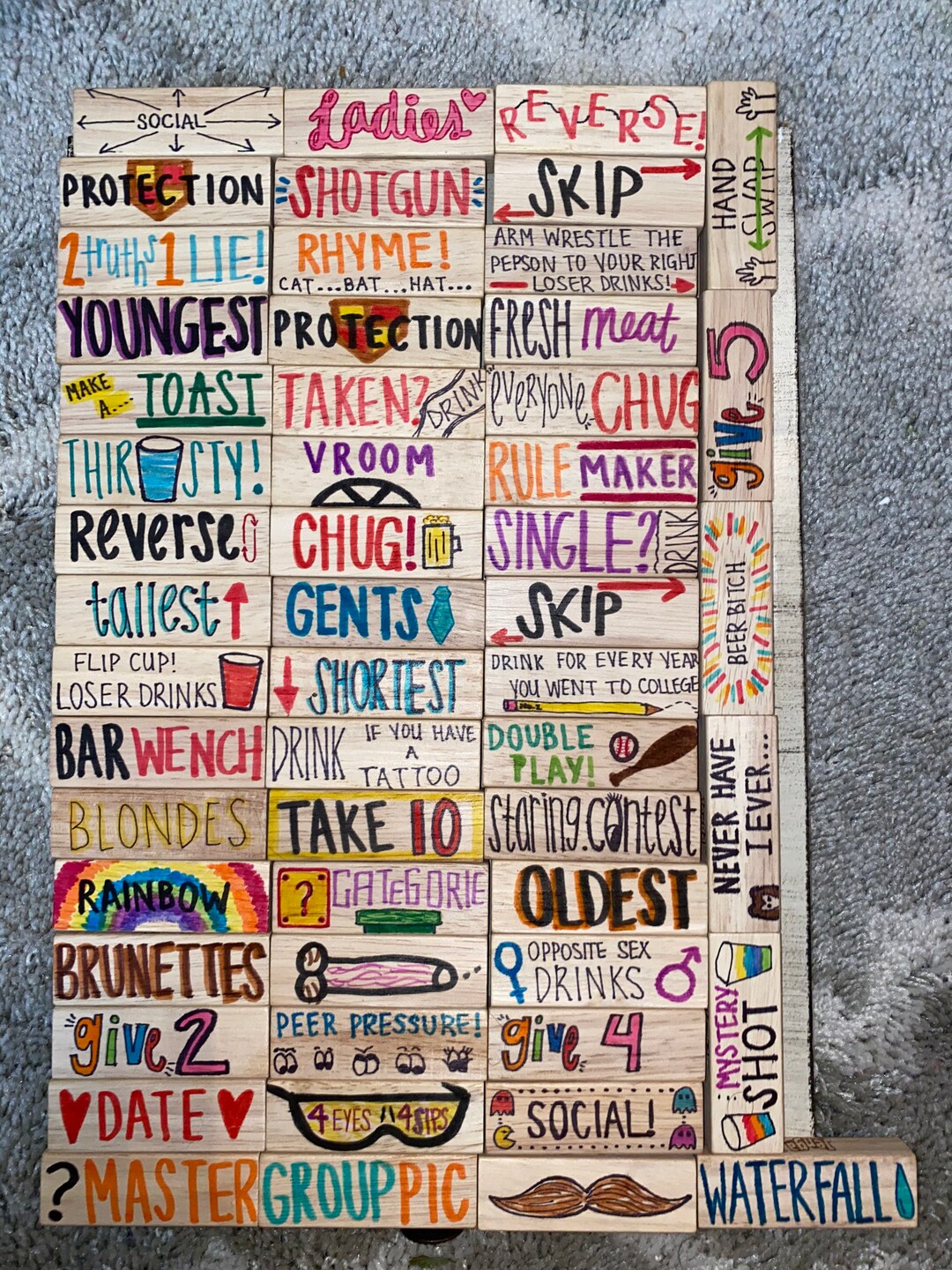 Drunken Jenga - Etsy New Zealand