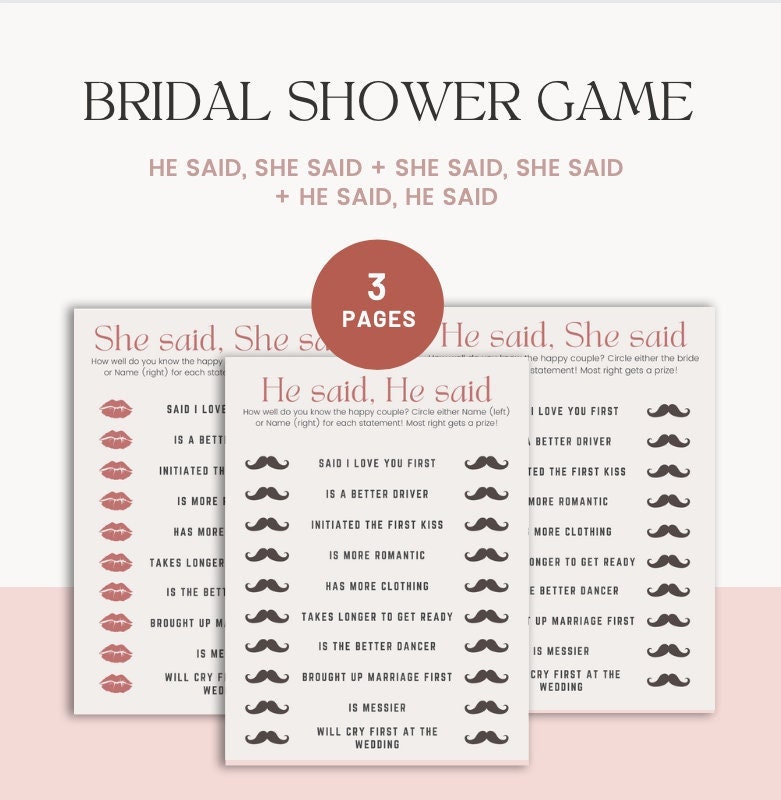 bridal shower games engagement party game printable etsy ireland
