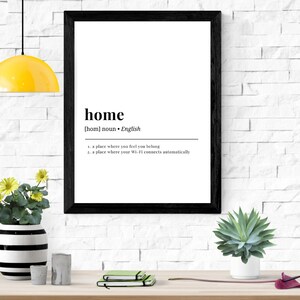 Home Definition sign,Dictionary print, modern home decor, Funny Wall Art Print, home gifts,Home Definition Print, Home Definition Dictionary