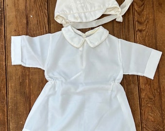 Vintage boys christening baptism outfit