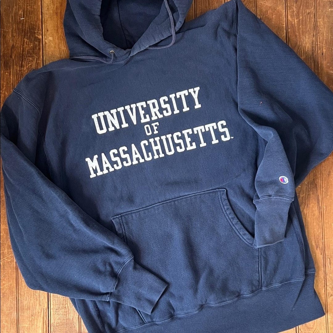 Massachusetts Amherst Reverse Weave Hoodie Umass Champion