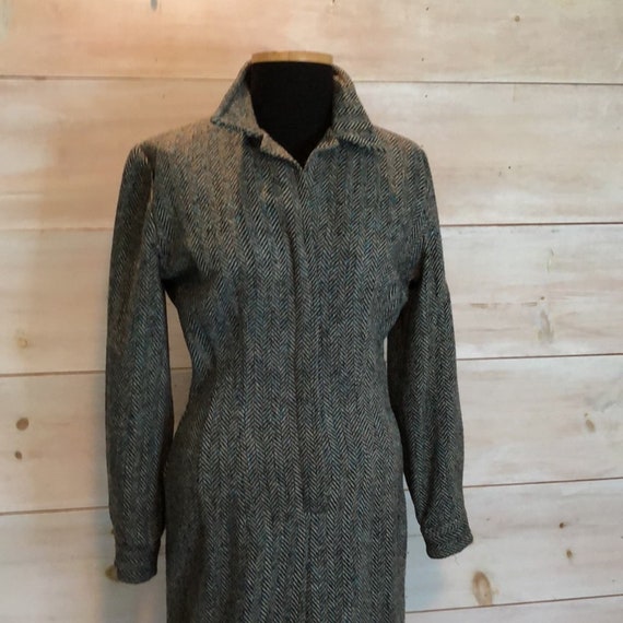 Vintage 1970s wool dress size medium - image 5
