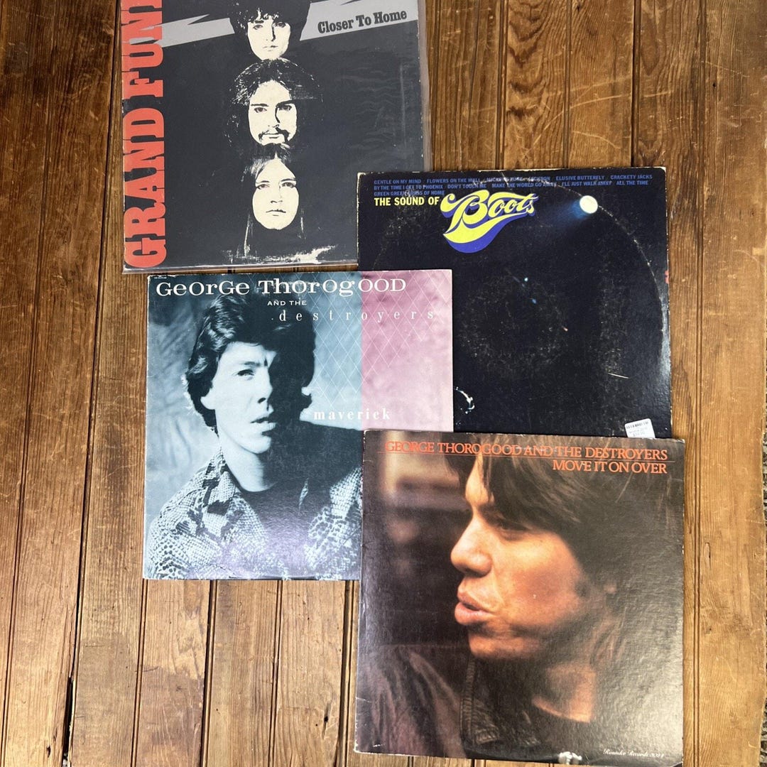 80s Rock Vinyl Records Grand Funk, George Thorogood - Etsy
