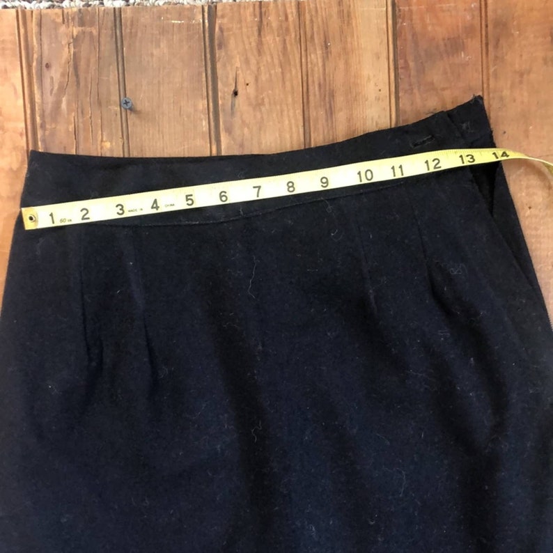 Jupe Crayon En Laine Noire MAXI LIBRATI PARIS - Taille 40 (M) - Fabriqué En France - Occasion Très Bon état