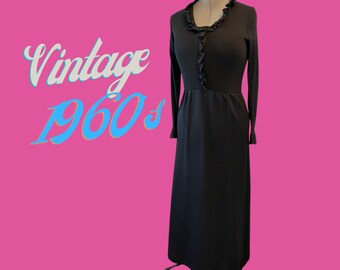 Vintage 1960s Alison Ayer’s Black gown