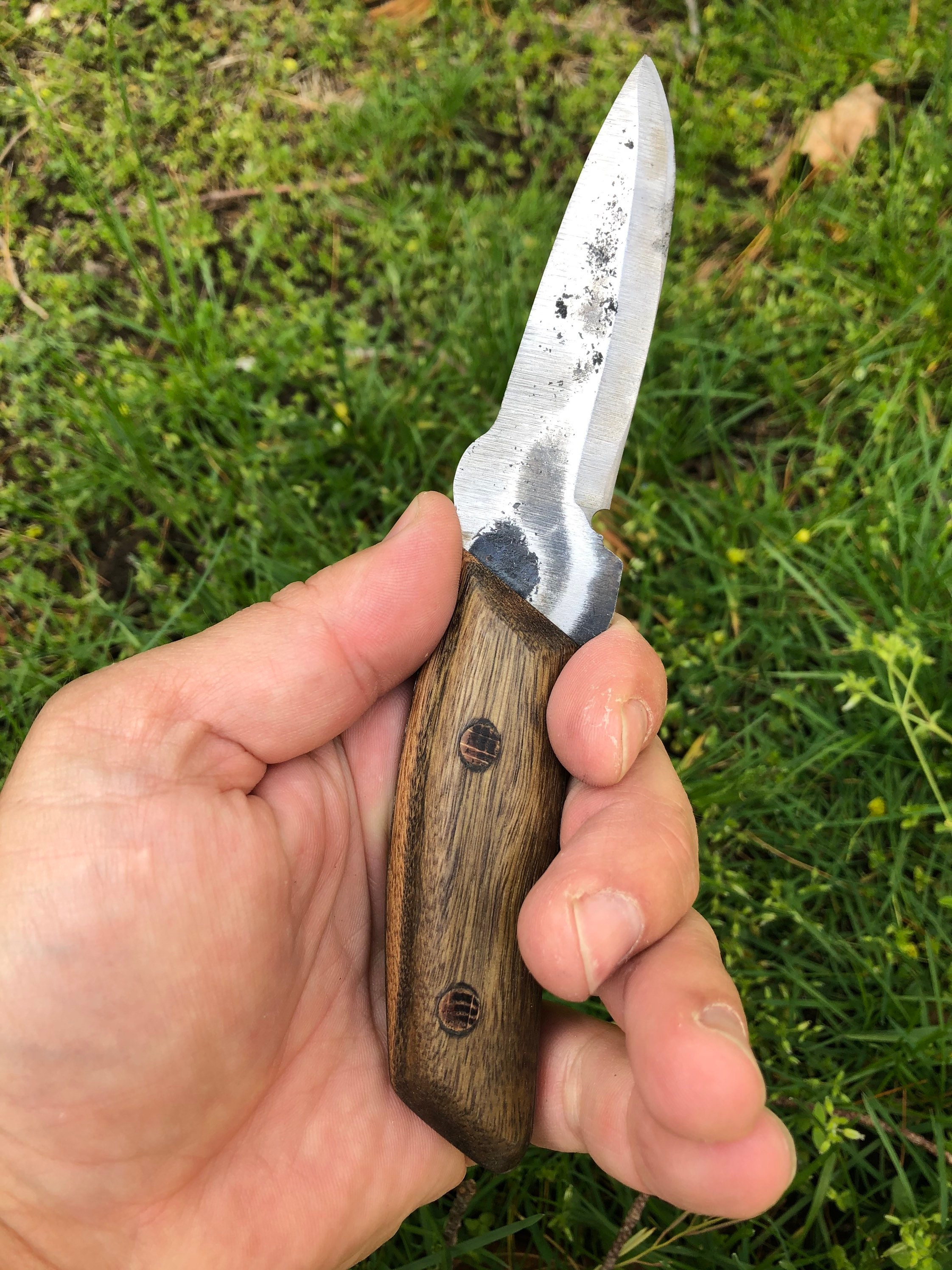 Hand knife with hand made leather sheath. Both hand Etsy