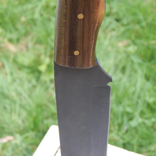 Damascus shops knife with sheath