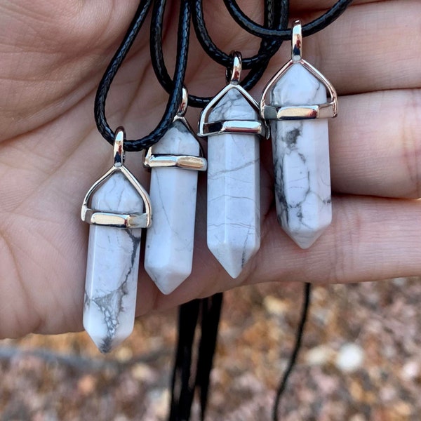 White Howlite Necklace | MEMORY & SOOTHER | Natural Crystal Necklaces