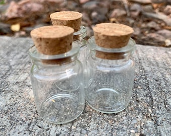 EMPTY SPELL BOTTLE | 5 ml Glass Spell Jar | Mini Small Bottles With Cork Stopper