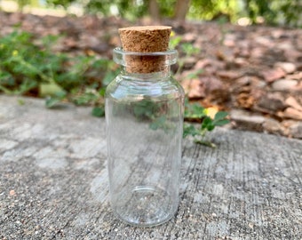 EMPTY SPELL BOTTLE | 20 ml Glass Spell Jar | Tiny Bottles With Cork Stopper