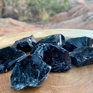 Black Obsidian Raw | PSYCHIC PROTECTION STONE