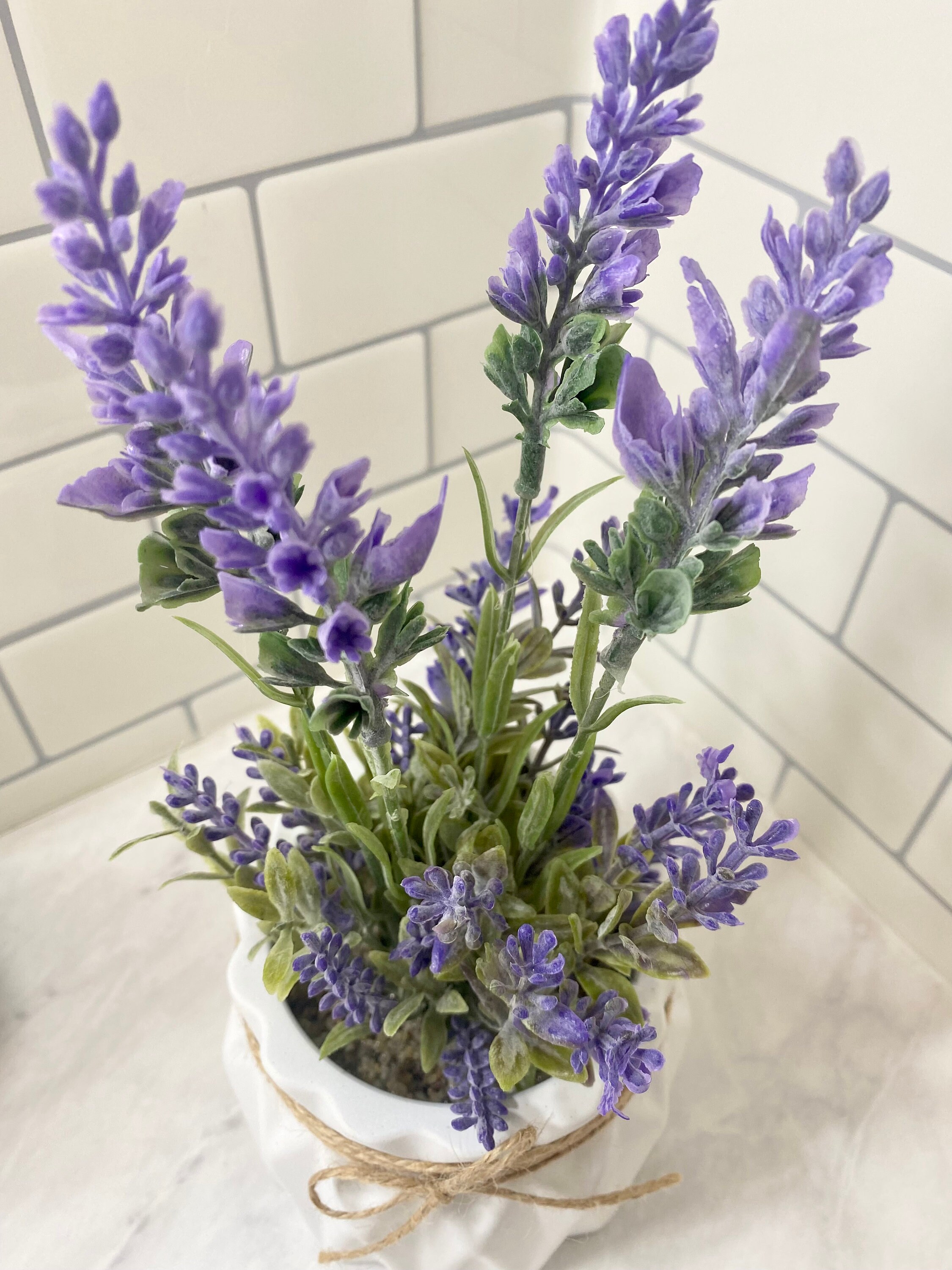 4 Small Lavender Stems Artificial Greenery Faux Lavender Etsy