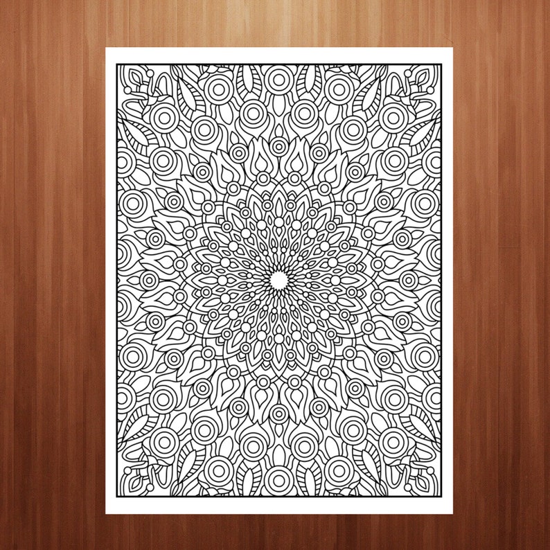10 Printable Intricate Mandala Pattern Coloring Pages for Adults