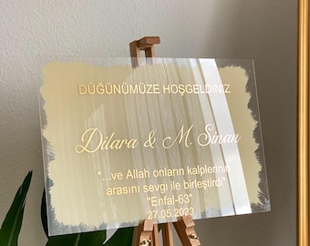 Personalized welcome sign / reception board for engagement / henna / wedding