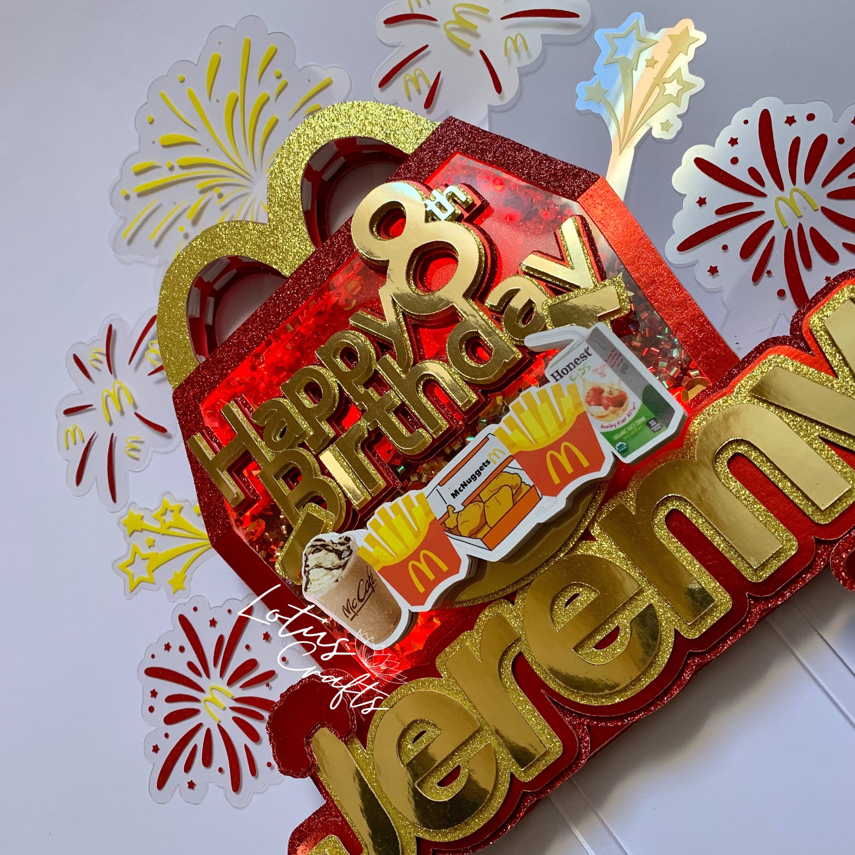 Food Case Topper Mc&d’s Happy Meal Shaker Cake Topper Fast Food Cake Topper - Etsy
