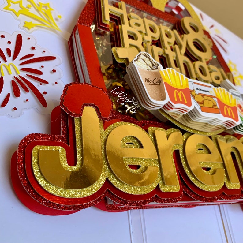 Mc&ds Happy Meal Shaker Cake Topper Fast Food Cake Topper Etsy