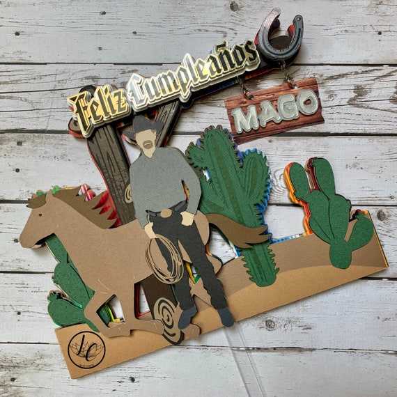 Vaquero Ranchero Cake Topper Cowboy Theme Etsy