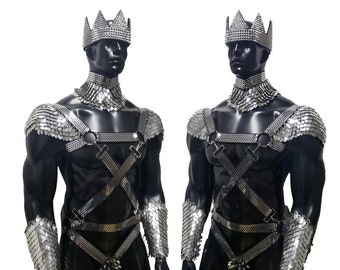 Scalemail Men's Full Body Harness: Burning Man Costume, LGBT Pride Outfit