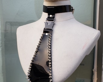 Handmade PVC Spike Tie: Gothic Punk Necktie