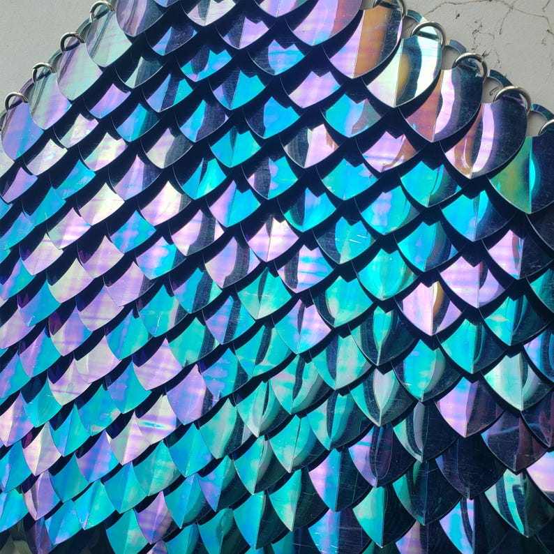 Scale Shape Chainmail Large Size Iridescent Plastic Scalemail Scales: 500pcs Bulk, Cosplay ...