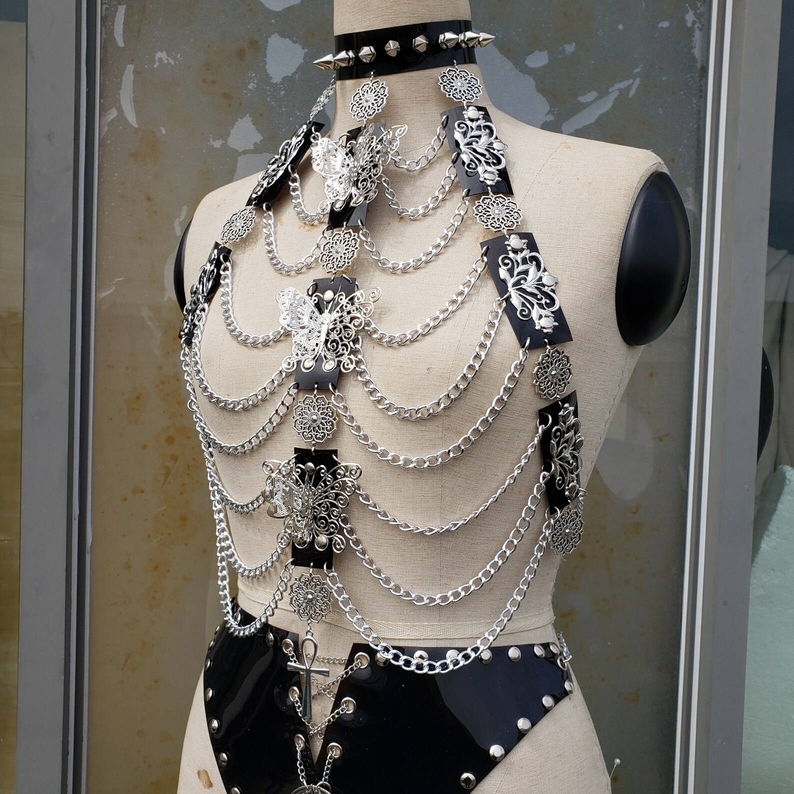 Butterfly HarnessChest Chain harness PVC Harness With Etsy