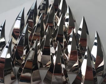 20 stks gigantische metalen schroef achterkant drakenschubben klauw spikes studs punk studs voor leathercraft, leervondsten en motoraccessoires