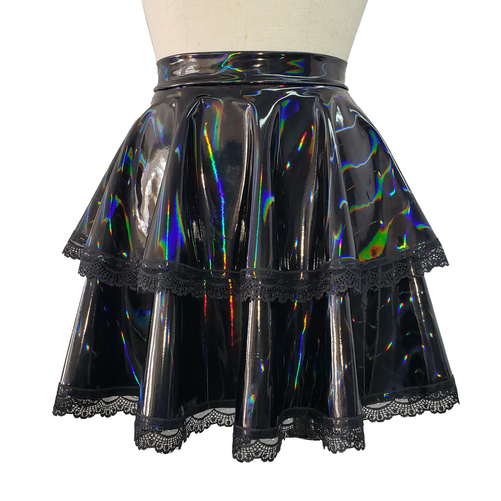 Dark top holographic skirt
