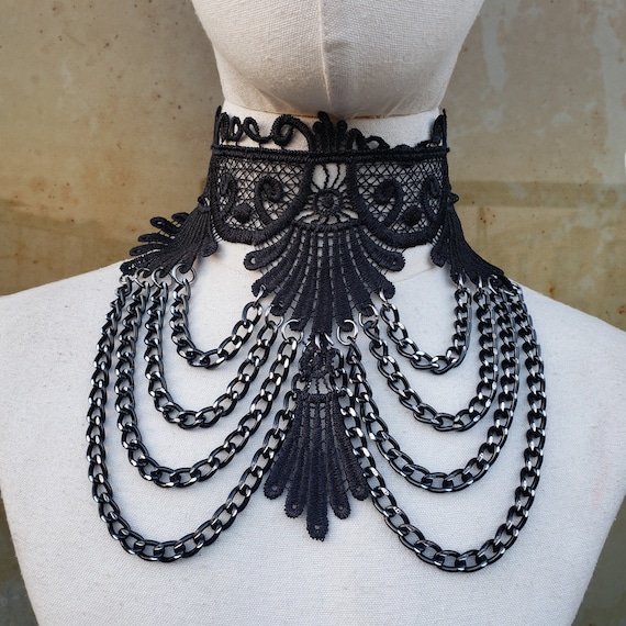 Gothic Choker Goth Choker vampire Choker black Lace Choker Women