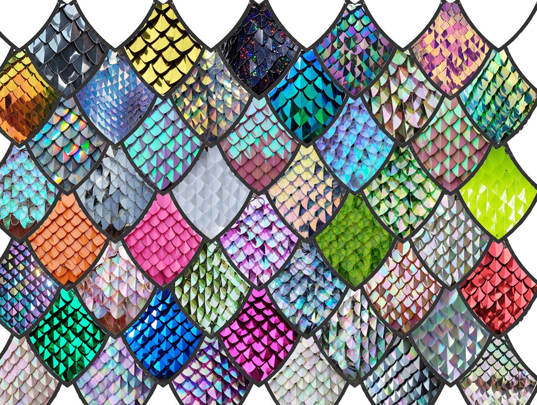 Medium Size 500pcs Thin Plastic Scalemail Scales Bulk and Chainmaille