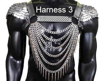 Scalemail Chest Harness: Chain Armor, Burning Man Costume