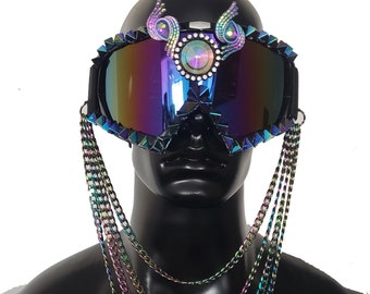 Burning Man Dust-bril, branderbril, rave-bril, festivalbril, uniseks bril, halloweenkostuum cyberpunk