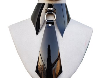 Punk Tie, Cosplay Student Necktie, PVC Necktie, Gothic Necktie,