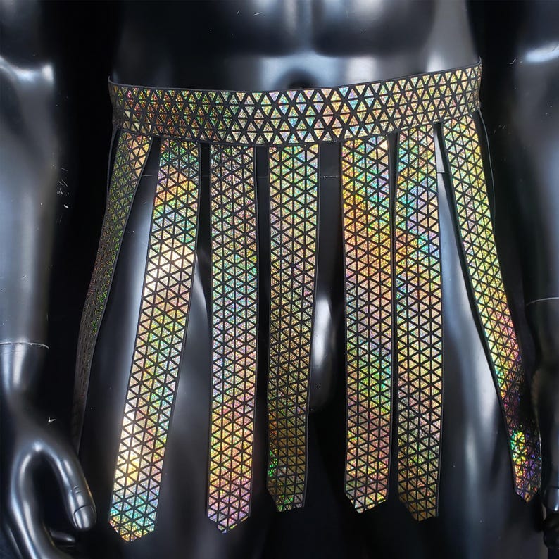 Pettorina in armatura di cotta di maglia: costume Burning Man, abito LGBT Pride spartan skirt
