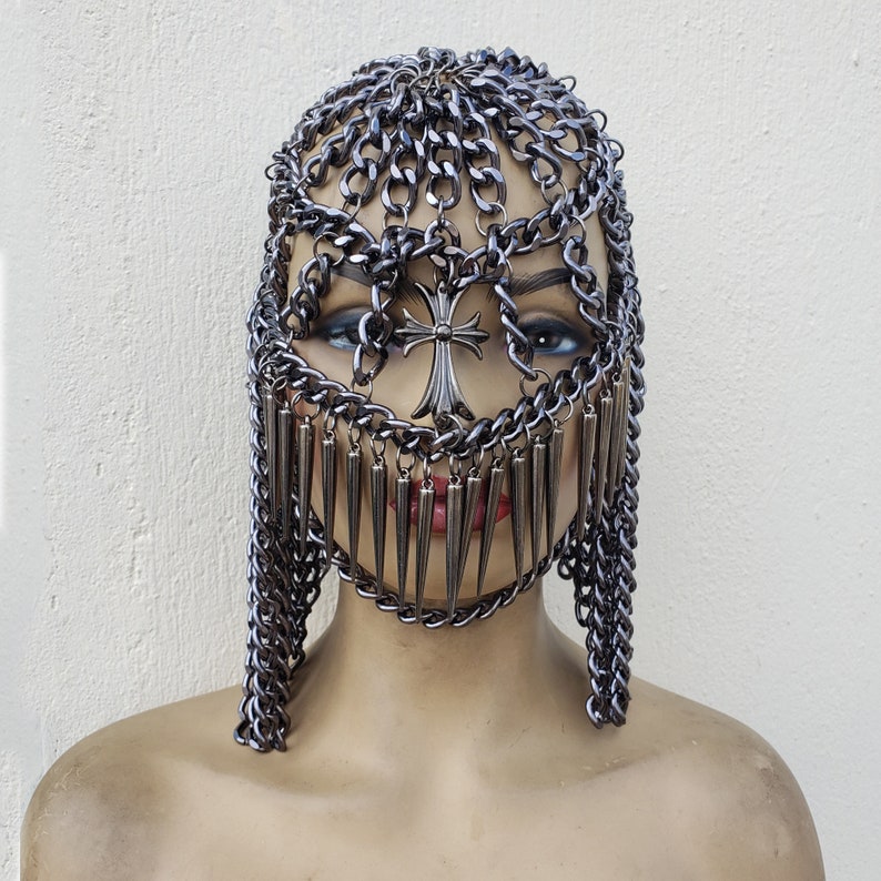 Black Chain Head Dress Chain HeadpieceMetal Head Chain | Etsy