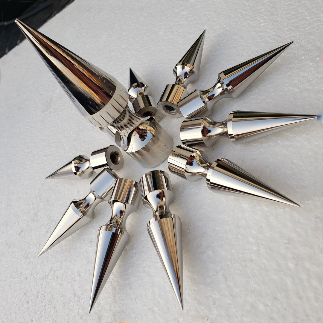 Single Giant Tree Spike Studs With Screwback Metal Spikes
