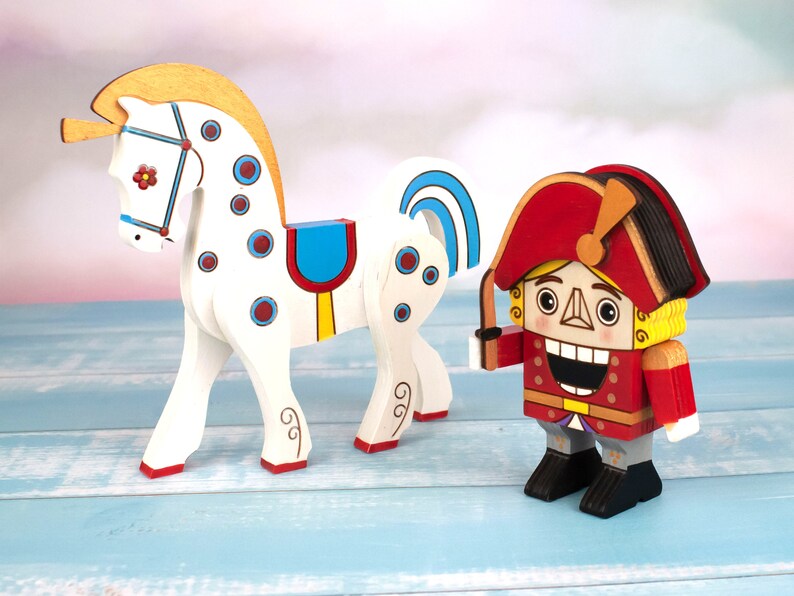 Nutcracker on a horse Rocking Horse Nutcracker Christmas Etsy