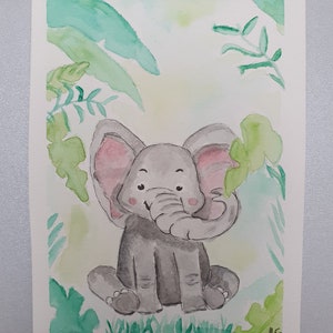 tarjetas de selva de acuarela hechas a mano